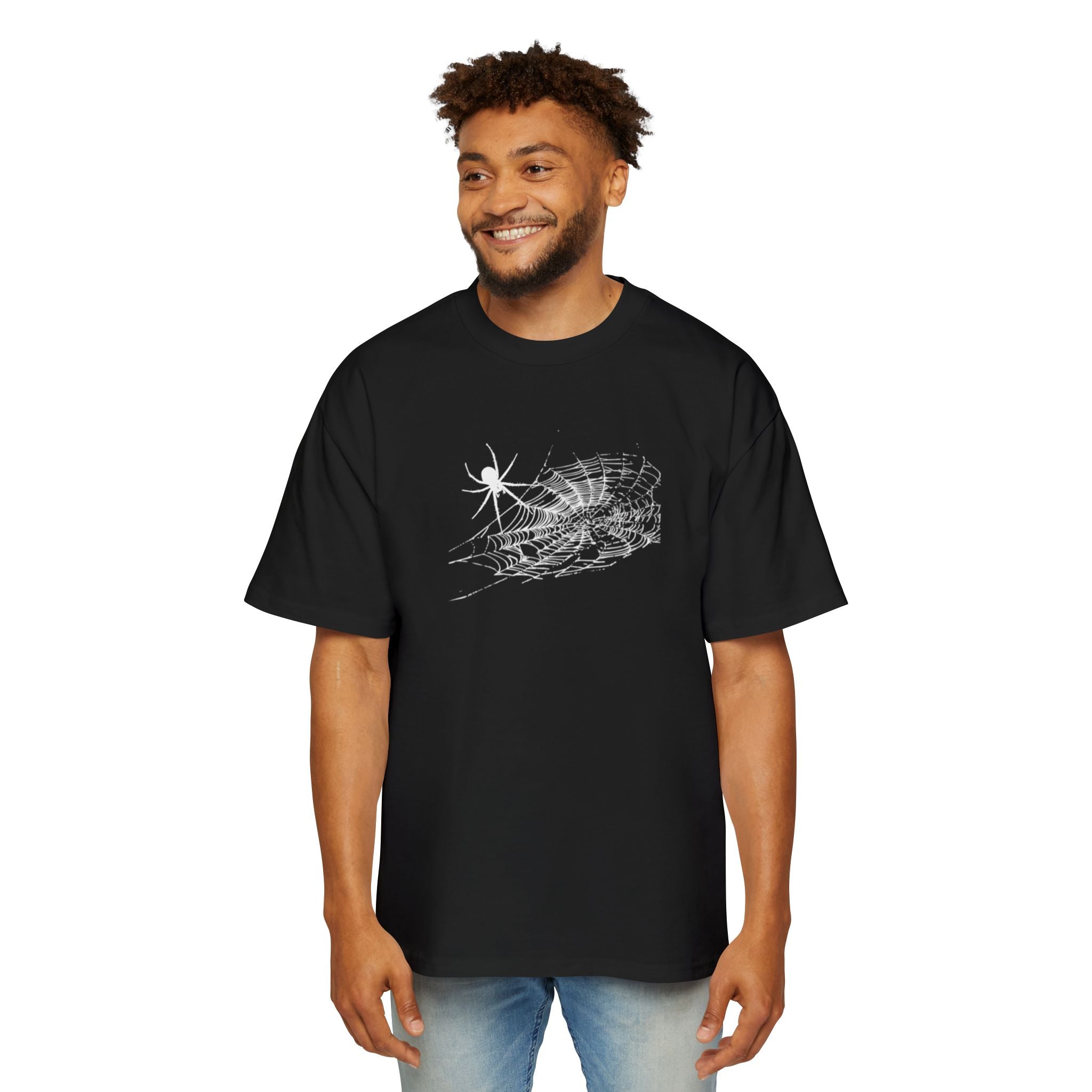 Spider Web Oversized Graphic Tee