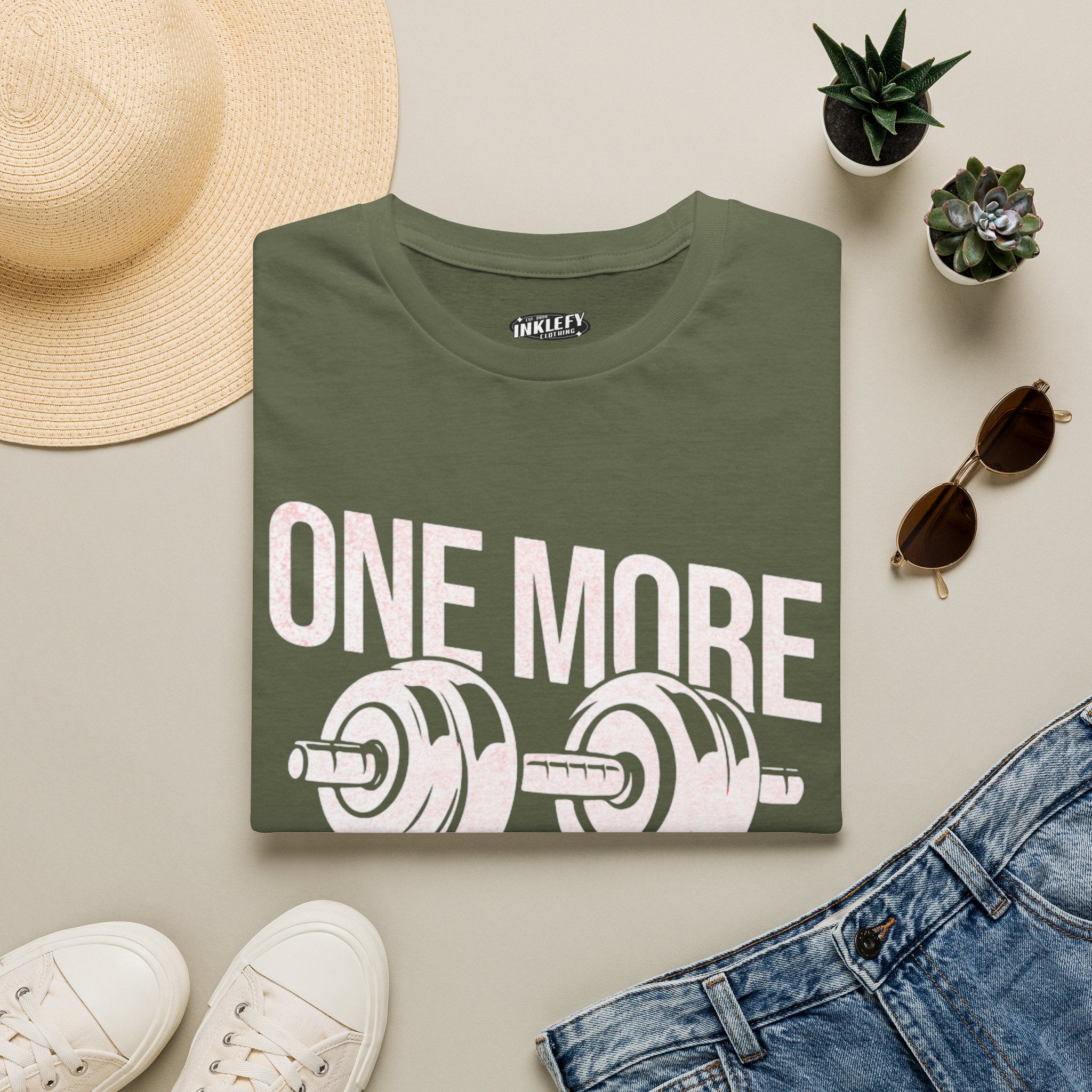 One More Rep T-Shirt — Weightlifting Gym Workout Tee
